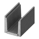 Concrete solid bottom 24 inch deep channel for heavy traffic H-20 rated trench runs.