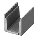 Concrete solid bottom 24 inch deep channel with galvanized steel for heavy traffic H-40 rated trench runs.