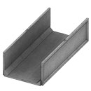 Pedestrian-rated fibercrete solid bottom channel produced by Concast, Inc.