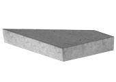 Isometric view Concast's angled HT channel cover