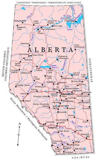 Alberta province map of Composite Power Group territory