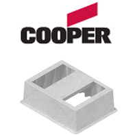Fibercrete box pad designed to support Cooper switchgear & transformers
