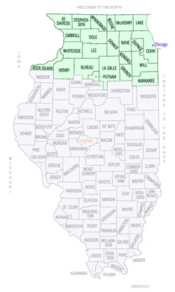 Illinois map electrotech territory