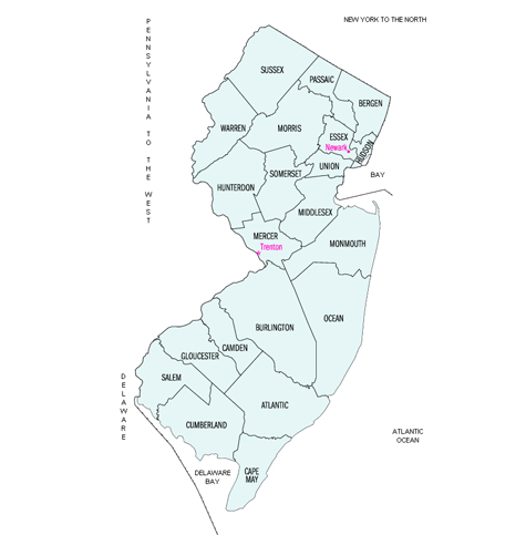 Image Link to Map of New Jersey