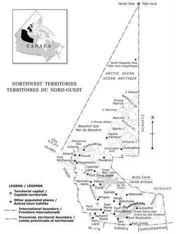 Image link to a large map of the Northwest Territories which is represented by Concast directly
