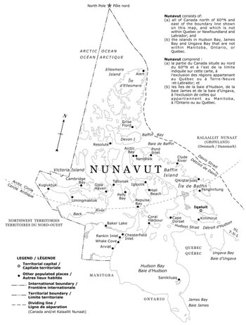 Image link to a large map of Nunavut which is represented by Concast directly
