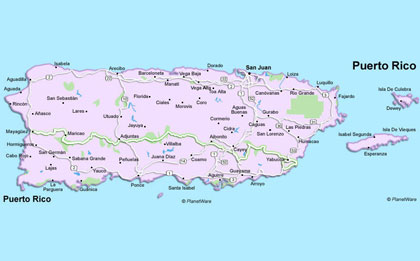 Image Link to a map of Puerto Rico which is represented by J.L Santiago - Mateo & Associates