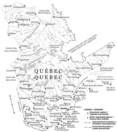 Image link to a large map of Quebec which is covered by Composite Power Group