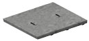 Pedestrian-rated, Fibercrete PT covers that are designed to fit on PT channel produced by Concast, Inc.