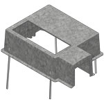 Link to CAD generated close-up image of a Fibercrete box pad with ULS system