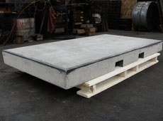 Photo of a trailer weight.