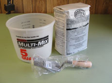 Every Patch Kit includes Ardex compounds, a bucket, and a trowel, amongst other things.